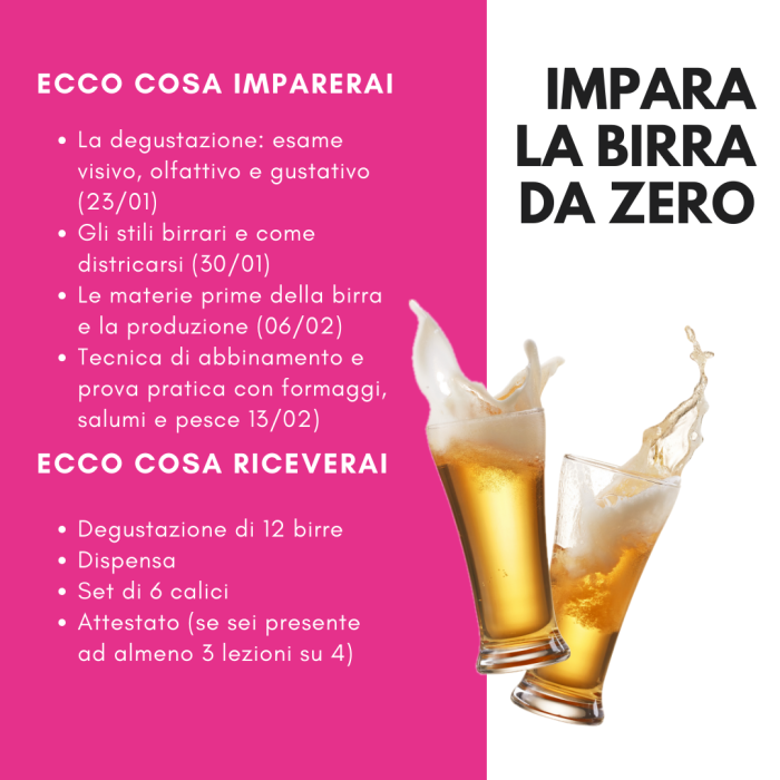 Corso IMPARA LA BIRRA DA ZERO - immagine 2